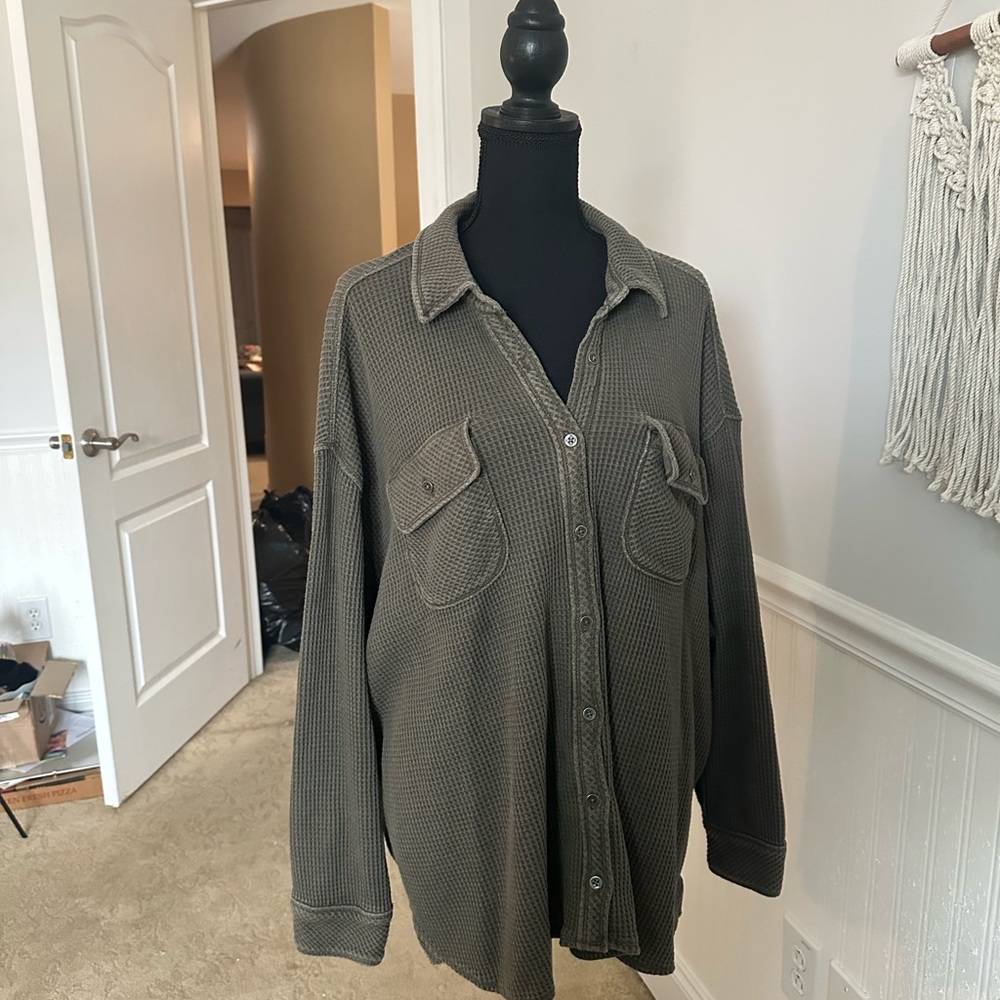 aerie - LumberJane Waffle Shirt